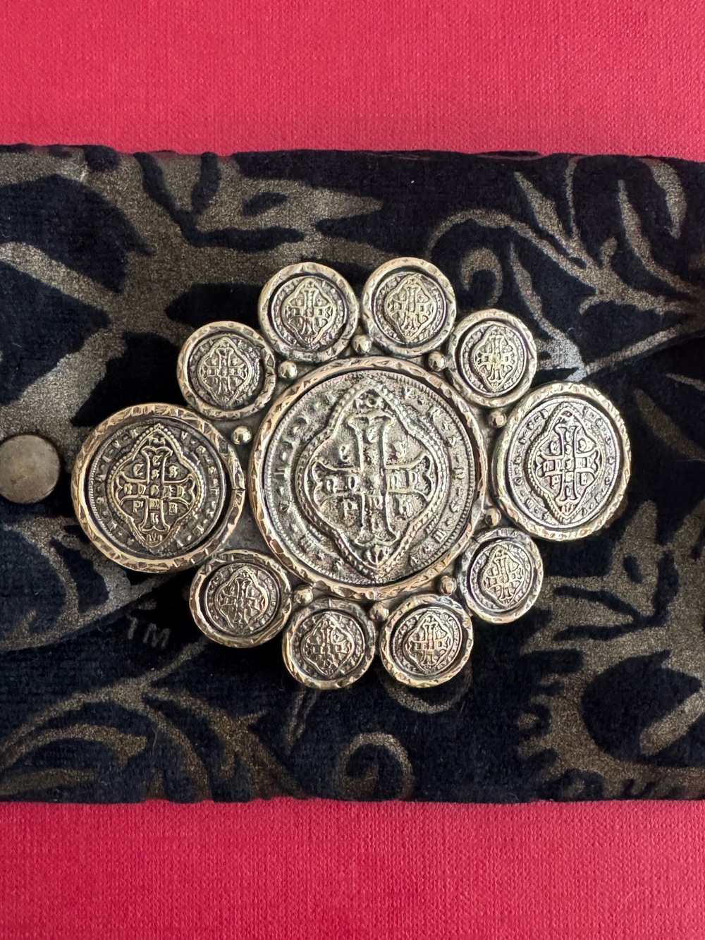 VSA Sevilla Gold & Silver Statement Belt Buckle